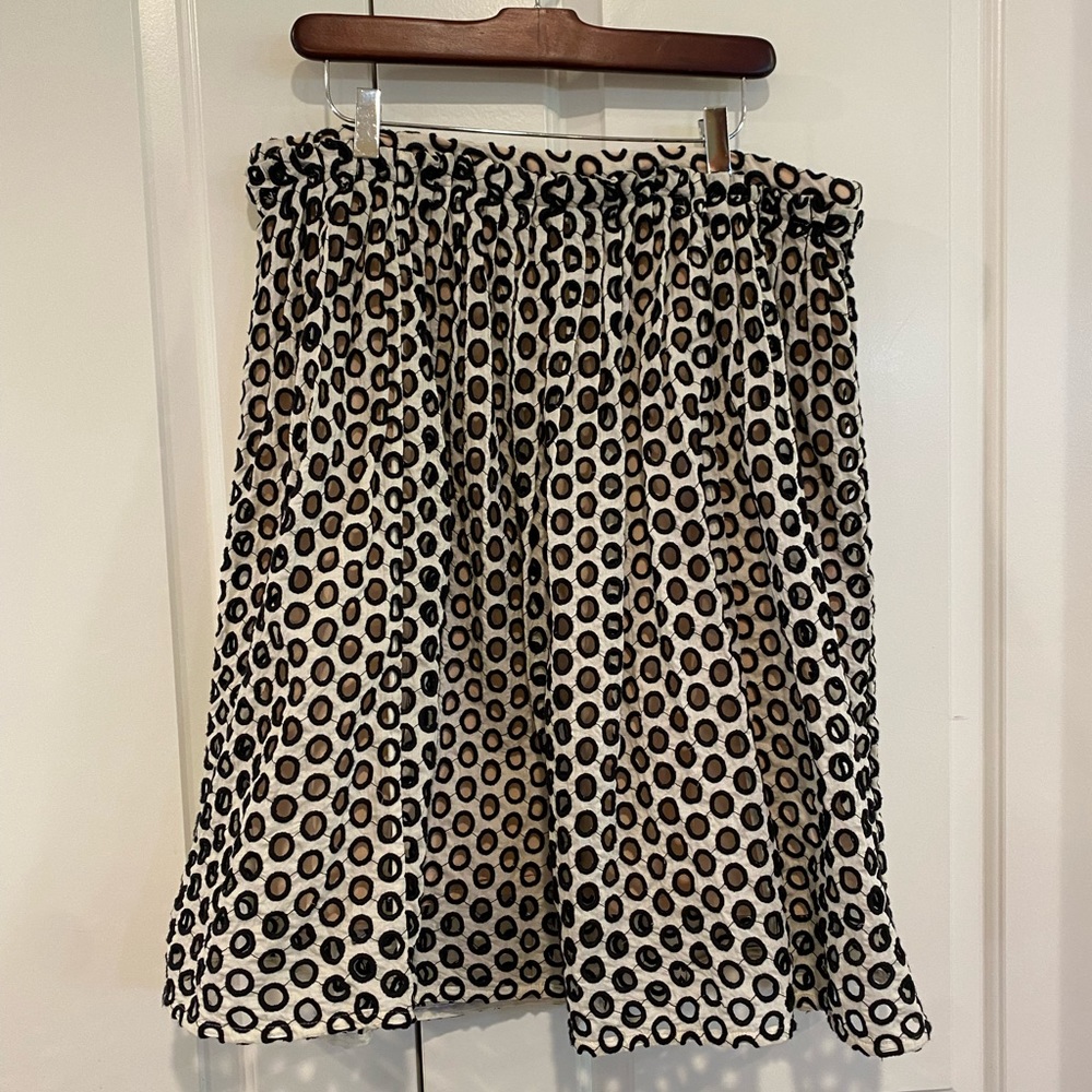 J. Crew White Cutout A-line Skirt